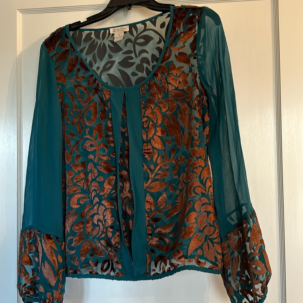Lucky brand, long sleeve blouse, size medium